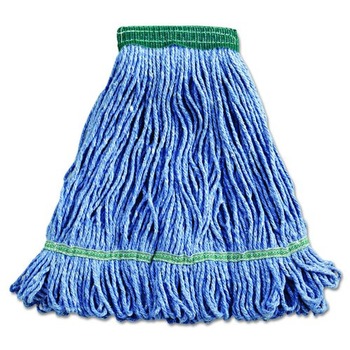 Boardwalk 5 in. Headband Super Loop Cotton/Synthetic Fiber Wet Mop Heads - Blue, Medium