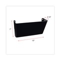 Office Jansan | Universal UNV08122 13 in. x 4.13 in. x 14.5 in. Plastic Wall File Pocket - Letter, Black image number 1