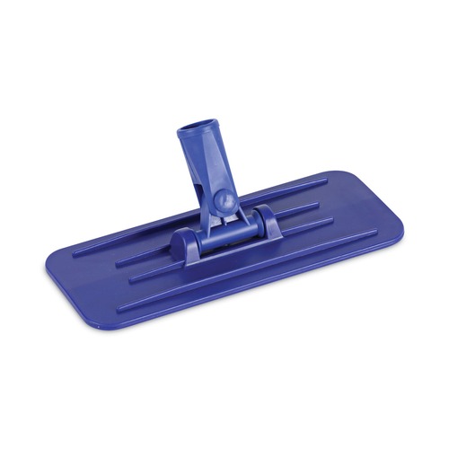 Mops | Boardwalk BWK00405EA 4 in. x 9 in. Plastic Swivel Pad Holder - Blue image number 0