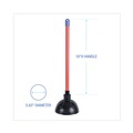 Office Jansan | Boardwalk 528188 18 in. Plastic Handle 5.63 in. dia. Toilet Plunger - Red/Black (6/Carton) image number 6