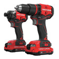 Combo Kits | Craftsman CMCK210C2 V20 Brushless Lithium-Ion Cordless Compact Drill Driver and Impact Driver Combo Kit with 2 Batteries (1.5 Ah) image number 1