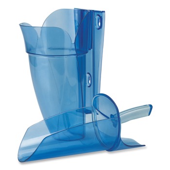 San Jamar 64 - 86 oz. Saf-T-Scoop and Guardian System for Ice Machines - Transparent Blue