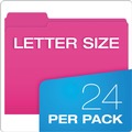 Office Jansan | Pendaflex 40523 0.75 in. Expansion 1/3-Cut Tabs Glow Letter File Folders - Assorted File Folder Colors (24/Pack) image number 4
