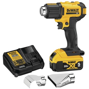 HEAT GUNS | Dewalt DCE530P1 20V MAX Brushed Lithium-Ion Cordless Heat Gun Kit (5 Ah)