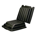 Trash & Waste Bins | Rubbermaid Commercial FG461300BLA Hinged Dome Lid for Cube Truck - Black image number 1