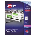Office Jansan | Avery 05305 2.5 in. x 8.5 in. Medium Embossed Tent Cards - White (100/Box) image number 0