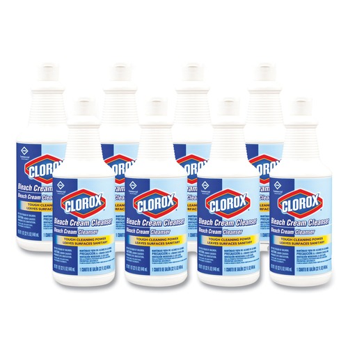 Cleaning & Janitorial Supplies | Clorox 30613 32 oz. Bleach Cream Cleanser - Fresh Scent (8/Carton) image number 0