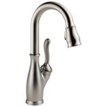 Bathroom Sink Faucets | Delta 9678-SP-DST Leland Single Handle Pull-Down Bar/Prep Faucet - SpotShield Stainless image number 0