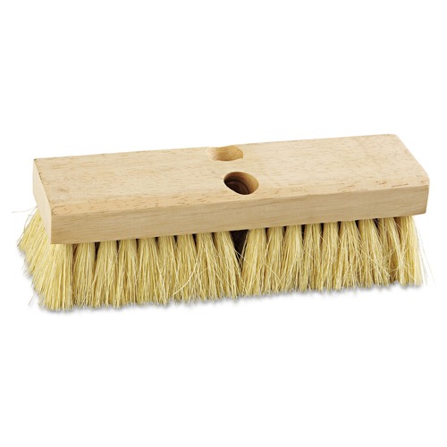 Brooms | Boardwalk BWK3210 10 in. Brush 2 in. White Tampico Bristles Deck Brush Head image number 0