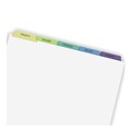 Mothers Day Sale! Save an Extra 10% off your order | Avery 11992 11 in. x 8.5 in. 5-Tab Print and Apply Contemporary Color Tabs Index Maker Clear Label Dividers - White (25/Box) image number 2