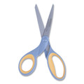 Office Jansan | Westcott 15917 8 in. Long 3.5 in. Cut Length Left Handed Titanium Bonded Scissors - Straight Gray/Yellow Handle image number 1