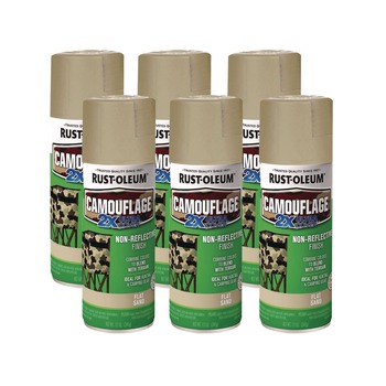 Rust-Oleum 12 oz. Aerosol Can Camouflage Spray Paint - Flat Sand (6/Carton)