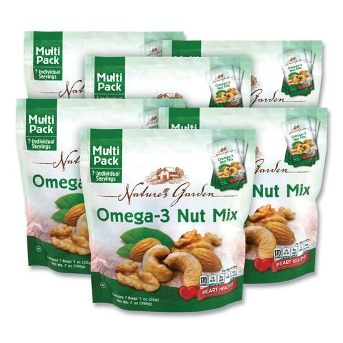 Snacks | Green Rabbit 7028 1 oz. Pouch Omega-3 Nut Mix (6/Carton) image number 0