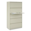 Office Jansan | Alera 25496 36 in. x 18.63 in. x 67.63 in. 5-Drawer Legal/Letter/A4/A5-Size Lateral File - Putty image number 1