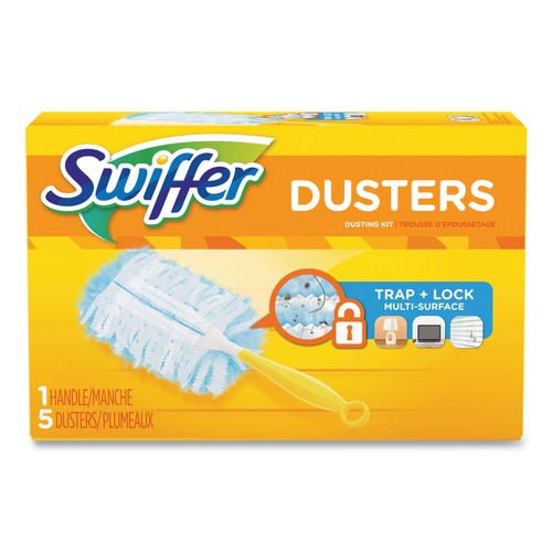 Cleaning & Janitorial Supplies | Swiffer 11804 Dusters Cleaner Starter Kit (6-Piece/Carton) image number 0