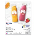 Office Jansan | Avery 22856 2.5 in. Diameter Durable White ID Labels with Sure Feed - White (72/Pack) image number 0