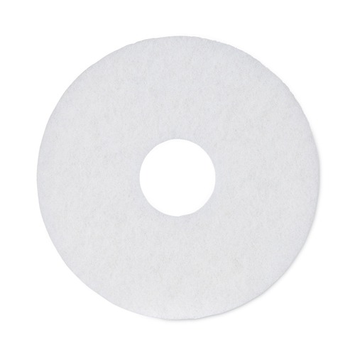 Cleaning Cloths | Boardwalk BWK4012WHI 12 in. Diameter Polishing Floor Pads - White (5/Carton) image number 0