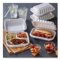 Labor Day Sale! Save $30 off $199! | Pactiv Corp. YCN809610000 EarthChoice SmartLock 9 x 6 x 3 Plastic Microwavable MFPP Hinged Lid Container - White (270/Carton) image number 5