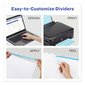 Office Jansan | Avery 11438 Index Maker 11.25 in. x 9.25 in. 5-Tab Extra Wide Tab Print and Apply Clear Label Dividers - White/White Tabs (1-Set) image number 5