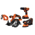 Clearance Center | Black & Decker BD4KITCDCMSL 20V MAX Lithium-Ion Cordless 4-Tool Combo Kit with 2 Batteries (1.5 Ah) image number 0