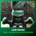 Metabo HPT Clearance | Metabo HPT M12VCM 110V 11 Amp 2.25 HP Variable Speed Corded Fixed Base Router image number 4