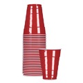 Cutlery | Hefty PAC C20950 Easy Grip Disposable Plastic 9 oz. Party Cups - Red (50/Pack, 12 Packs/Carton) image number 2
