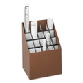 Office Jansan | Safco 3081 15 in. x 12 in. x 22 in. 20-Compartment Corrugated Roll Files - Woodgrain image number 1