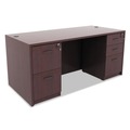  | Alera ALEVA542822MY 15.63 in. x 20.5 in. x 28.5 in. Valencia Series 2-Drawer Full File Pedestal - Mahogany image number 8