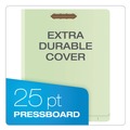 File Folders | Pendaflex 23224 2.5 in. Expansion 2 Dividers 6 Fasteners Letter Size End Tab Classification Folders - Pale Green Exterior (10/Box) image number 2
