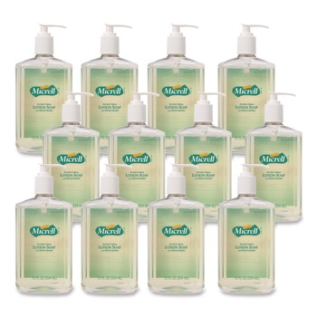MICRELL 12 oz. Pump Bottle Antibacterial Lotion Soap - Light Scent (12/Carton)