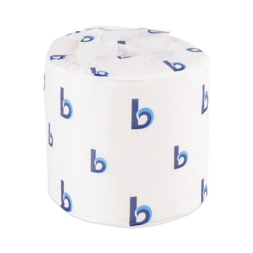 Toilet Paper | Boardwalk B6170 1-Ply Septic Safe Toilet Tissue - White (1000 Sheets, 96 Rolls/Carton) image number 0