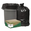 Office Jansan | Earthsense Commercial 1507102 56 Gallon 1.25 mil. 43 in. x 48 in. Linear Low Density Recycled Can Liners - Black (100/Carton) image number 4