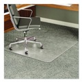Office Jansan | Deflecto CM17233 45 in. x 53 in. Wide Lipped ExecuMat All Day Use Chair Mat for High Pile Carpet - Clear image number 10