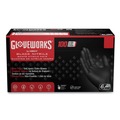 Disposable Gloves | Ammex GWBN44100 6 mil Heavy-Duty Industrial Powder-Free Nitrile Gloves - Medium, Black (1000/Carton) image number 0