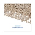 Mops | Boardwalk BWKM245C 24 in. x 5 in. Cotton Head 60 in. Wood Handle Cotton Dry Mopping Kit - Natural (1-Kit) image number 4