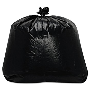 Trinity Plastics 43 in. x 47 in. 56 gal. 1.6 mil Flat Pack Low-Density Can Liners - Black (100/Carton)