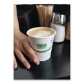Cups and Lids | Eco-Products EP-BHC12-GS 12 oz. GreenStripe Renewable and Compostable Paper Hot Cups - White/Green (1000/Carton) image number 1