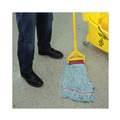 Office Jansan | Boardwalk BWK1400LEA EchoMop with Looped-End Synthetic/Cotton Wet Mop Head - Large, Blue image number 6