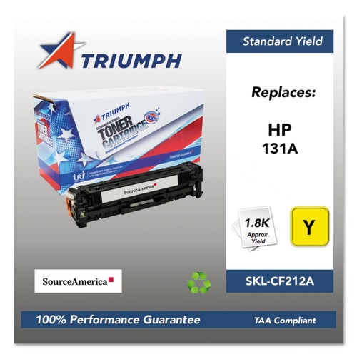 Ink & Toner | Triumph SKL-CF212A 751000NSH1400 Remanufactured CF212A (131A) 1,800 Page-Yield Toner - Yellow image number 0