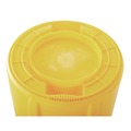 Trash & Waste Bins | Rubbermaid Commercial FG262000YEL 20 gal. Vented Round Plastic Brute Container - Yellow image number 1