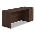 Office Desks & Workstations | Alera AE1NZK-S2472UF HRG 72 in. x 24 in. x 29 in. Seville Series Credenza with Right Pedestal - Mahogany image number 0