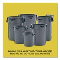 Trash Cans | Rubbermaid Commercial FG264360YEL 44 Gallon Plastic Vented Round Brute Container - Yellow image number 4