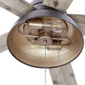 Ceiling Fans | Prominence Home 51659-45 52 in. Brightondale Industrial Style Indoor Outdoor LED Ceiling Fan with Light - Matte Black image number 2