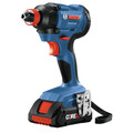 Combo Kits | Factory Reconditioned Bosch GXL18V-239B25-RT 18V 2-Tool 1/2 in. Hammer Drill Driver and 2-in-1 Impact Driver Combo Kit with (2) CORE18V 4.0 Ah Lithium-Ion Compact Batteries image number 1