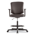  | Alera ALETE4610 20.9 in. - 29.6 in. 275 lbs. Capacity Everyday Task Fabric Seat/Back Stool - Black image number 1