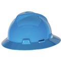 Hard Hats | MSA 454732 V-Gard Slotted Full-Brim Hat with Staz-On Suspension - Blue image number 0