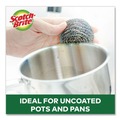 Cleaning Cloths | Scotch-Brite 84 Stainless Steel Scrubber - Silver (12/Carton) image number 3