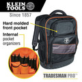 Cases and Bags | Klein Tools 55439BPTB Tradesman Pro 25 Pocket Polyester Laptop Backpack/ Tool Bag - Black image number 1