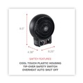 Portable Heaters | Alera ALEHEFF10B 1500 Watts 8.25 in. x 4.37 in. x 9.5 in. Heater Fan - Black image number 3