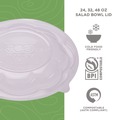 Office Jansan | Eco-Products EP-SBLID Salad Bowl Lid for 24, 32, 48 oz. Bowls - Clear (300/Carton) image number 7